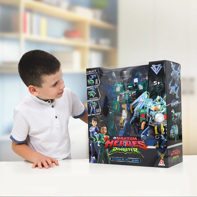 Ігровий набір з роботом-трансформером DINOSTER – СТЕГО БЛАСТ ВІНГ (2 машини, динозавр)