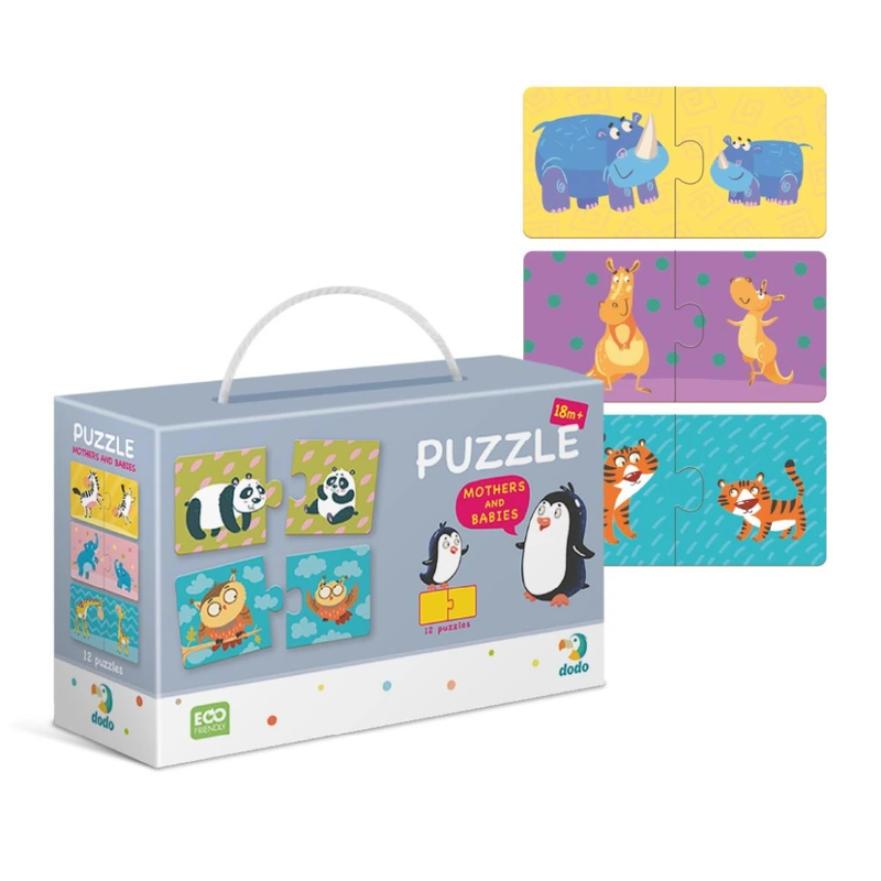 Дитячий пазл Мама і Малюк DoDo 300150, 12 пазлів по 2 елементи