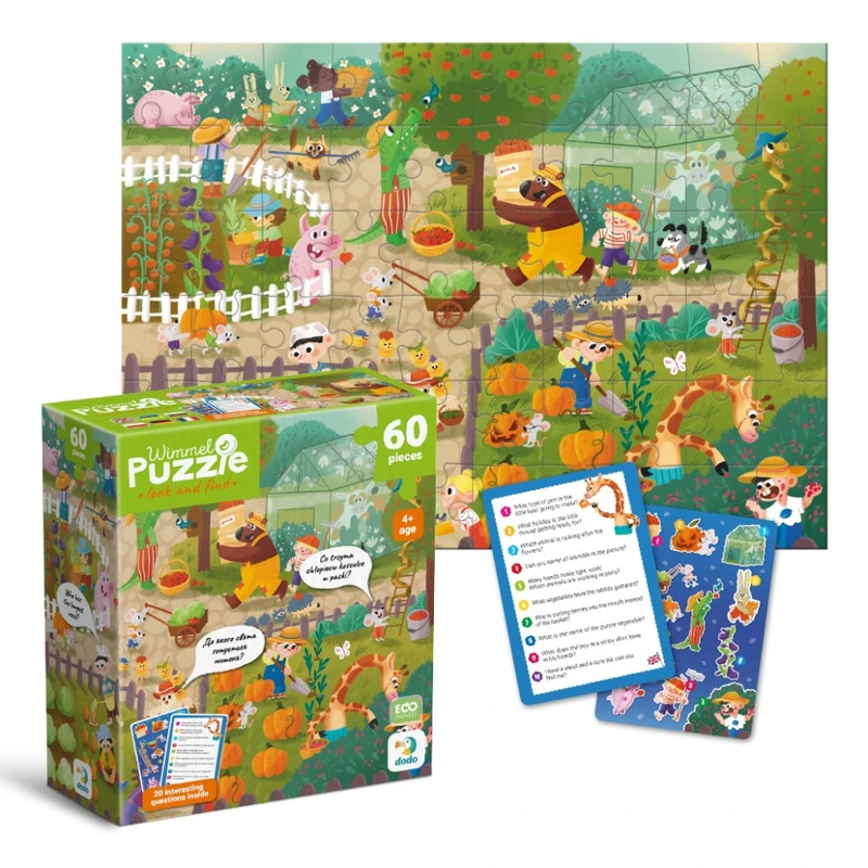 Дитячий віммельпазл "Літо у селі" 300659, 60 елементів