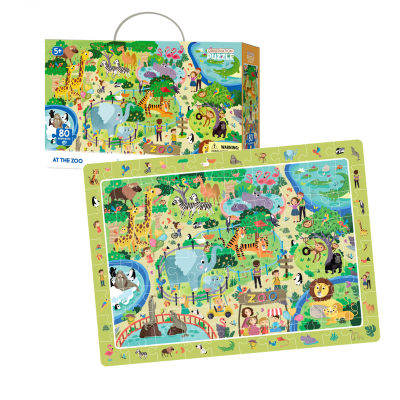 Пазл навчальний DoDo "Зоопарк" 300259, 80 деталей