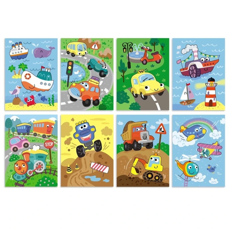 Набір водних розмальовок "Транспорт" 300309 з маркером для води