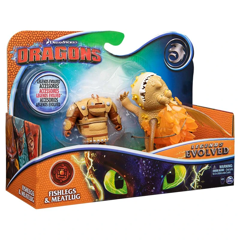 Як приборкати дракона 3: набір з дракона Сардельки у бойовому забарвленні та вершника Рибонога