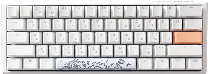 Механічна клавіатура Ducky One 3 Mini Cherry MX Red RGB White UA