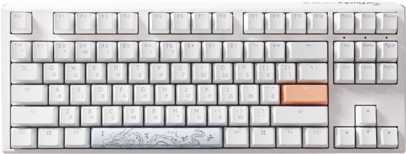 Механічна клавіатура Ducky One 3 TKL Cherry MX Blue RGB White UA