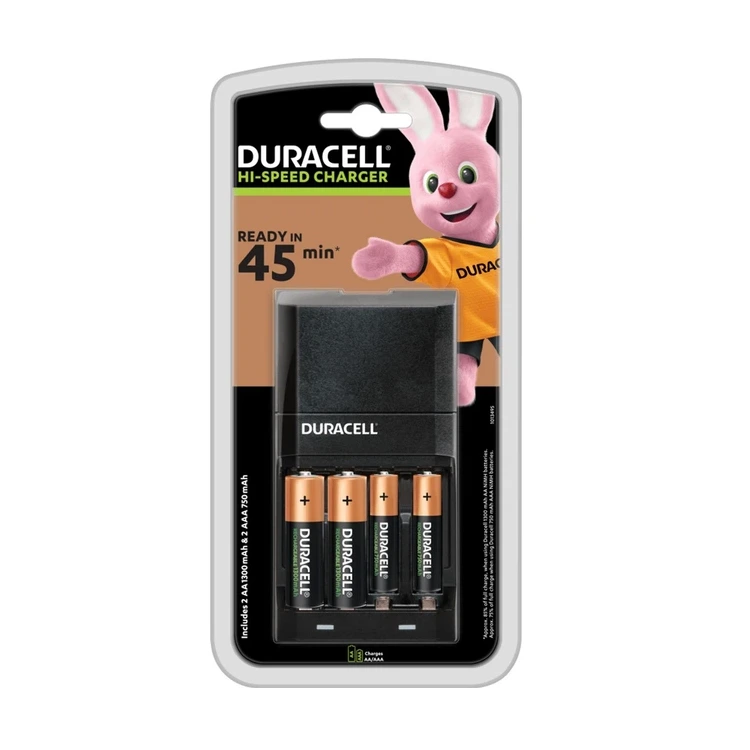 Зарядний пристрій Duracell Hi-Speed Charger CEF27 + 2×AA HR6 1300mAh + 2×AAA HR03 750mAh