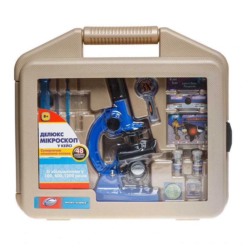 Мікроскоп делюкс EASTCOLIGHT у кейсі (збільшення до 1200 разів)