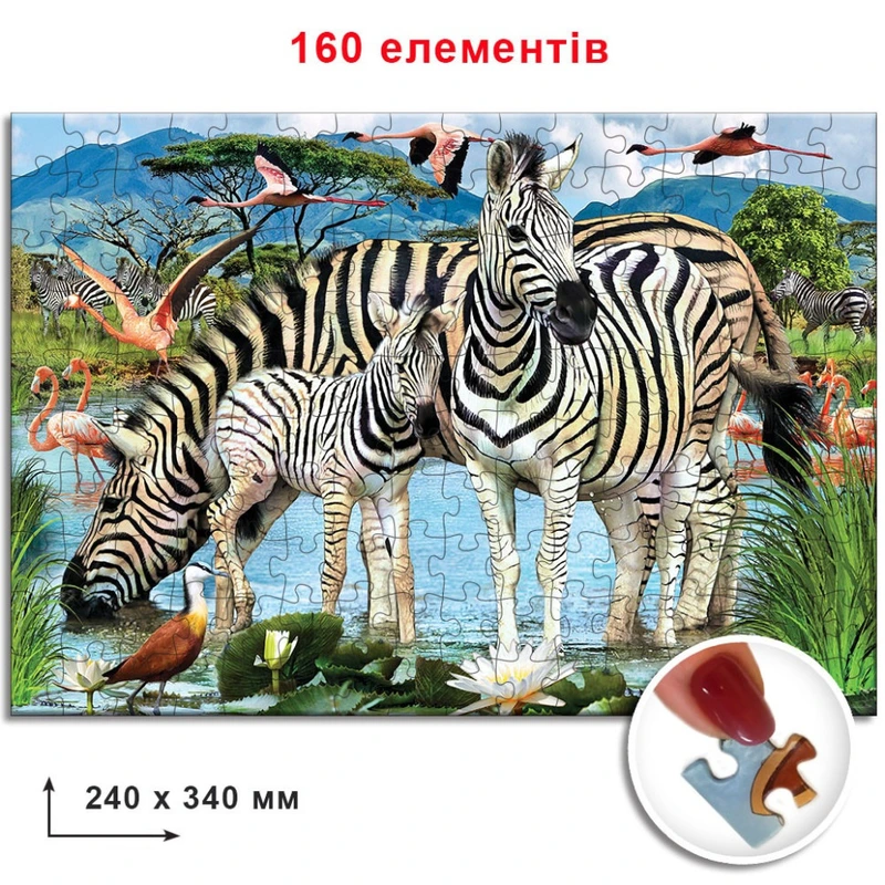 Пазли Зебри 82975 ЕГ-06 160 елементів