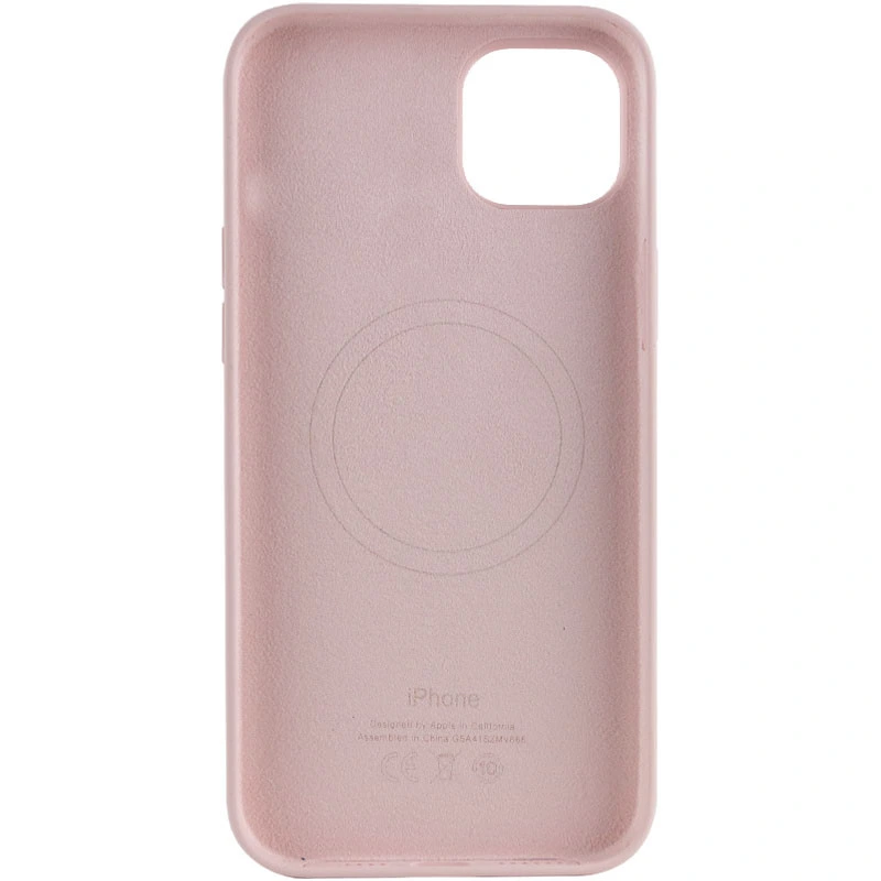 Чохол Silicone case (AAA) with Magsafe для Apple iPhone 14 Pro Max (6.7") Рожевий / Chalk Pink
