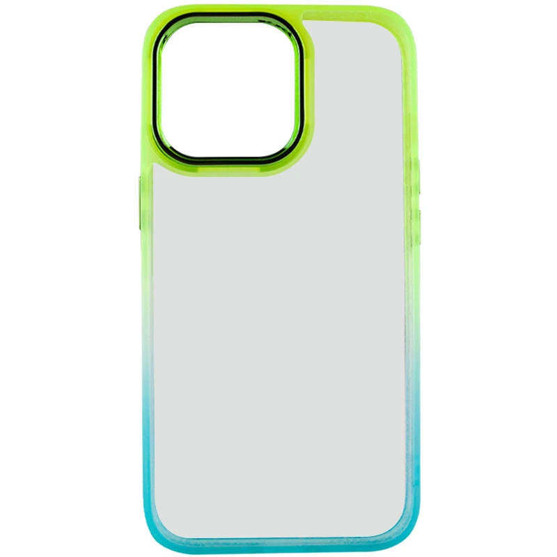 Чохол TPU+PC Fresh sip series для Apple iPhone 14 Pro (6.1") Салатовий / Рожевий