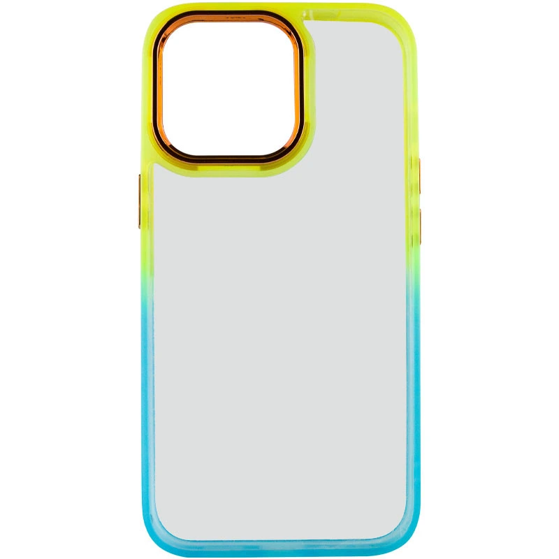 Чохол TPU+PC Fresh sip series для Apple iPhone 14 Pro Max (6.7") Бірюзовий / Лимонний