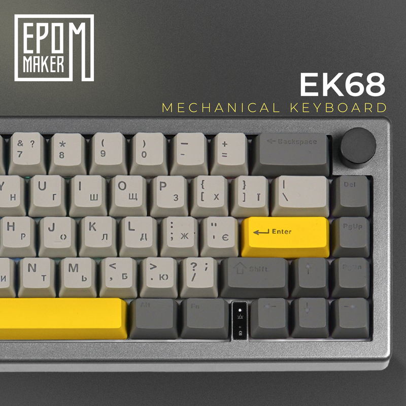 Клавіатура механічна бездротова EPOMAKER EK68 Flamingo Black (EK68-B-F) — фото 13