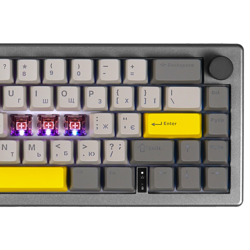 Клавіатура механічна бездротова EPOMAKER EK68 Flamingo Black (EK68-B-F) — фото 3