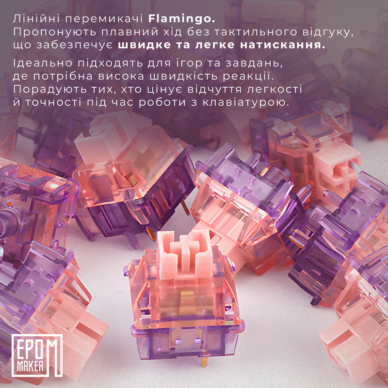 Клавіатура механічна бездротова EPOMAKER EK68 Flamingo Black (EK68-B-F) — фото 9
