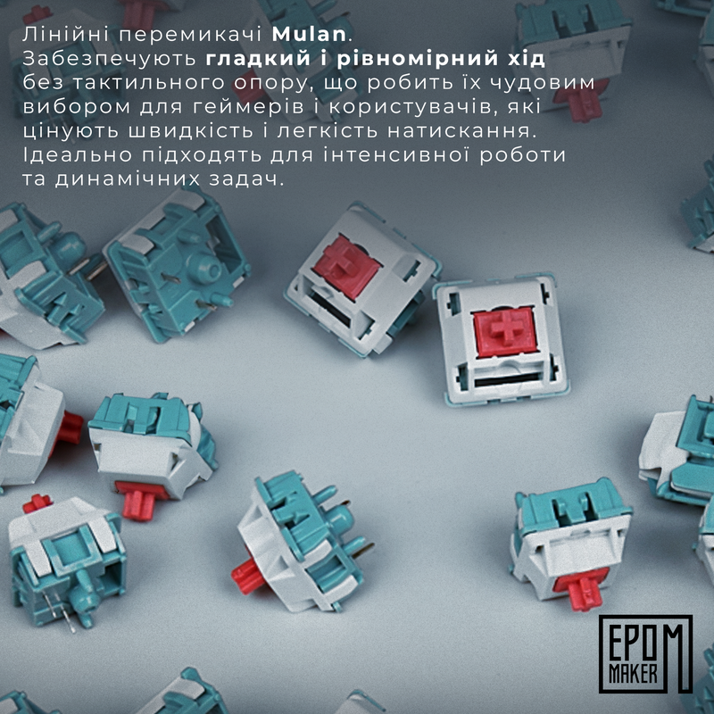 Клавіатура механічна бездротова EPOMAKER Shadow-X Mulan White (SHX-W-M)