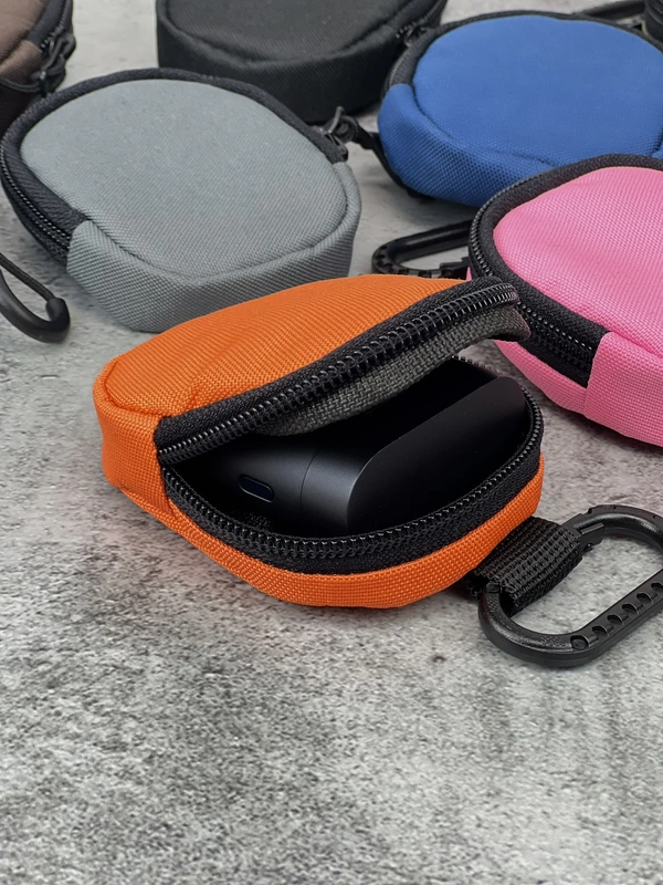 Органайзер - чохол для навушників (ключниця) на карабіні, Помаранчевий