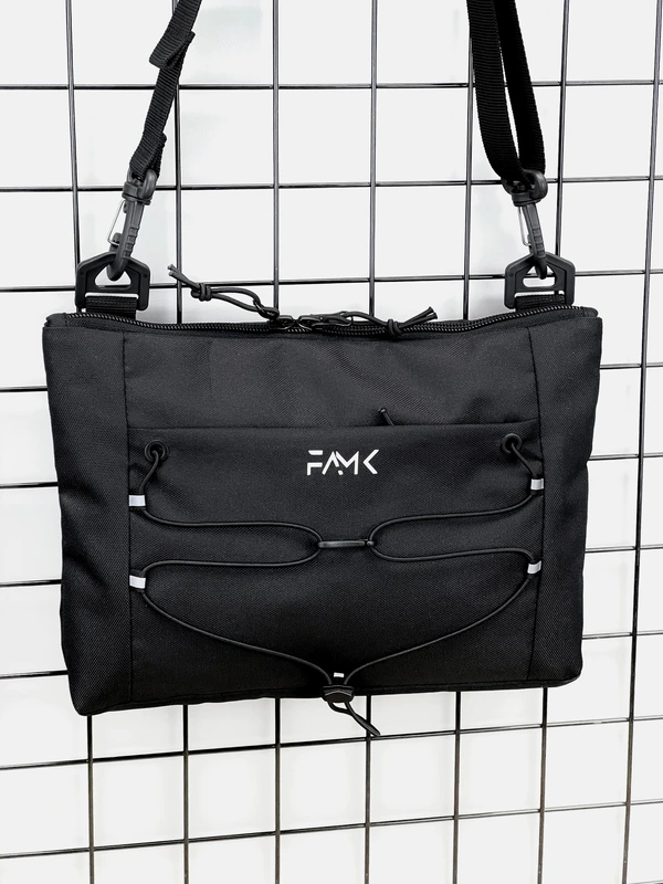 Сумка плоска через плече (месенджер, планшетка) для чоловіків та жінок, Чорний