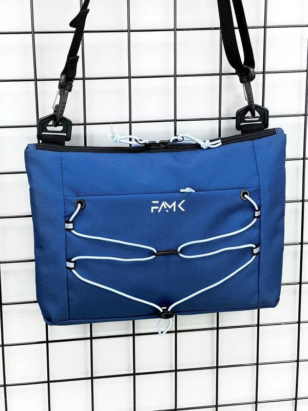 Сумка плоска через плече (месенджер, планшетка) для чоловіків та жінок, Синій