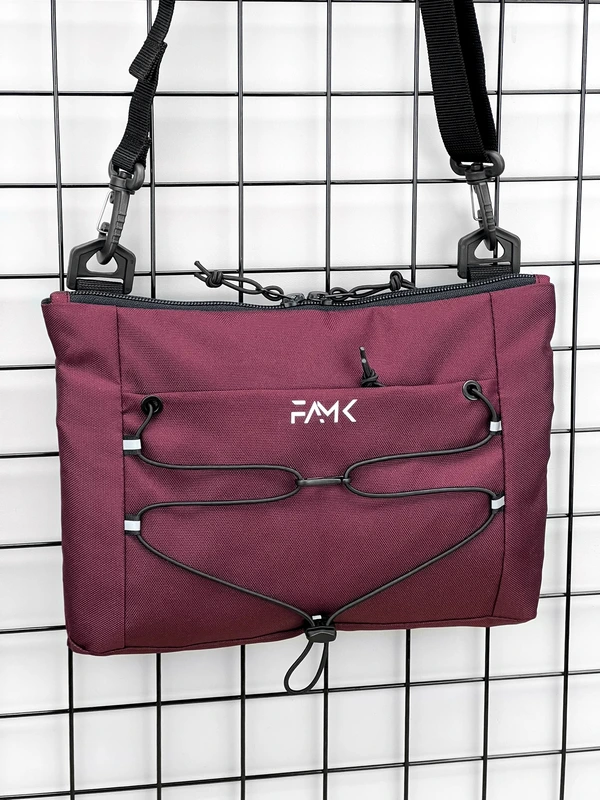 Сумка плоска через плече (месенджер, планшетка) для чоловіків та жінок, Бордовий