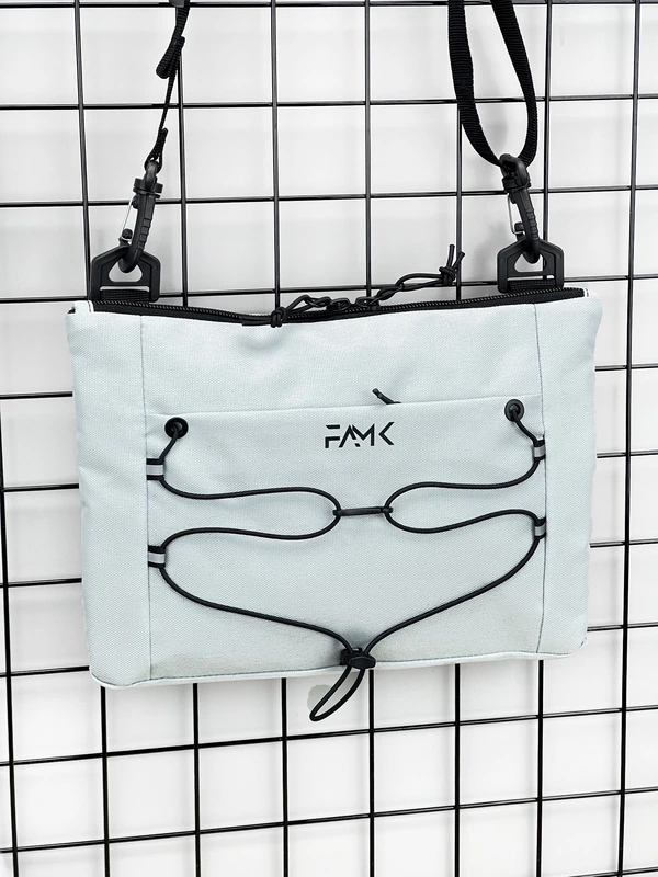 Сумка плоска через плече (месенджер, планшетка) для чоловіків та жінок, Сірий