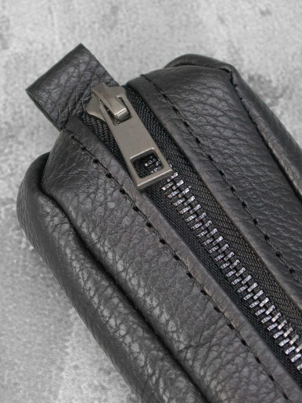 Шкіряна ключниця для чоловіків та жінок, Чорний