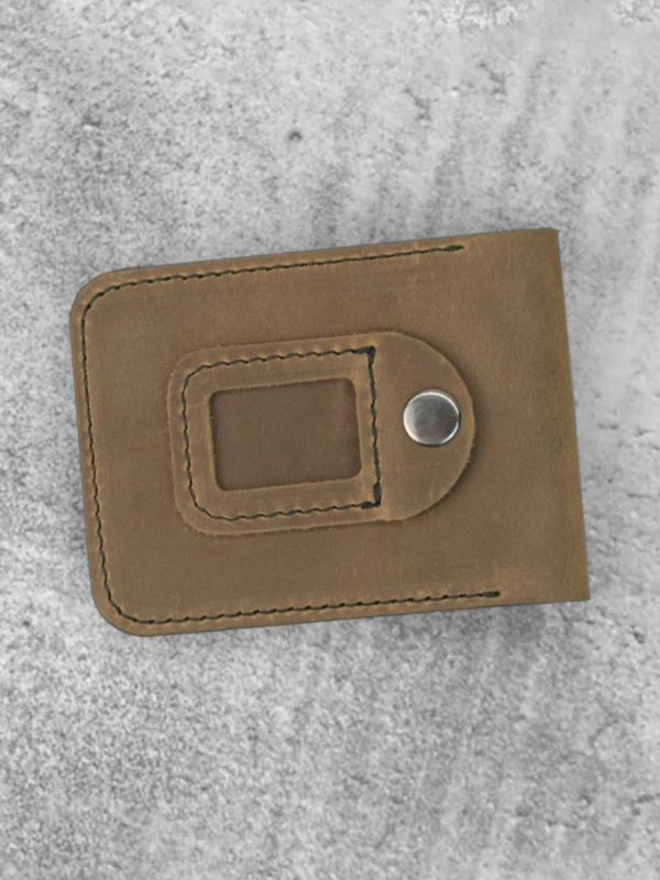 Обкладинка на посвідчення Національної Гвардії України із натуральної шкіри "Crazy Hors", Оливковий