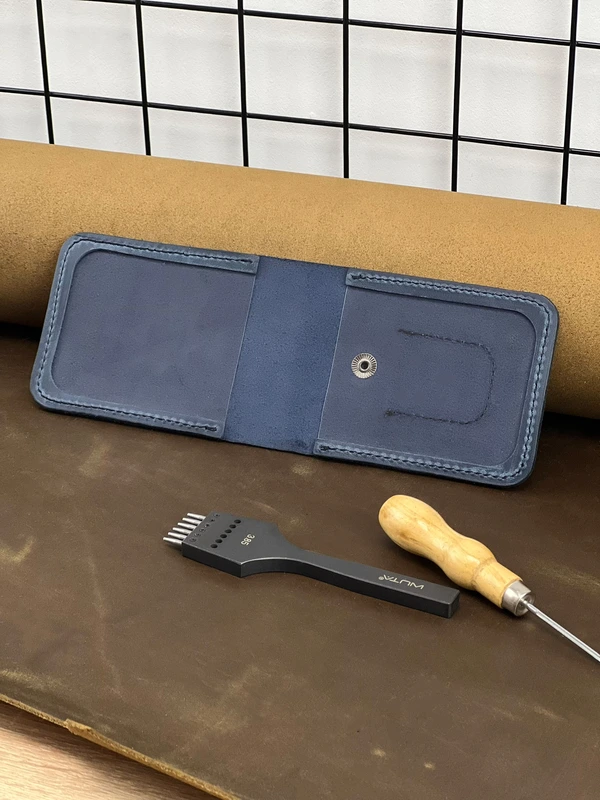 Обкладинка на посвідчення Національної Гвардії України із натуральної шкіри "Crazy Hors", Синій