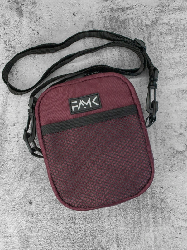 Маленька сумка месенджер (через плече) для чоловіків та жінок FAMK MBR5 , Бордовий