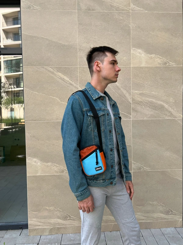 Сумка через плече для чоловіків та жінок Famk МСR4 , Блакитний