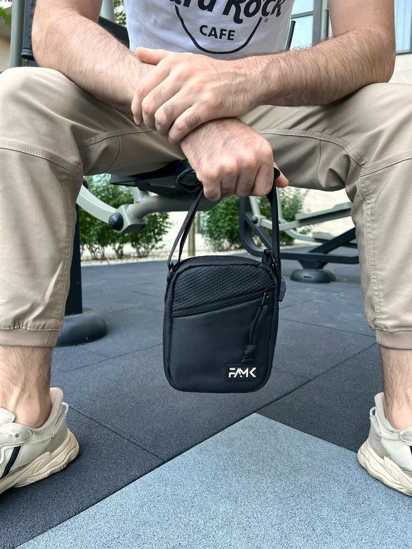 Сумка через плече для чоловіків та жінок Famk МСR4 , Чорний