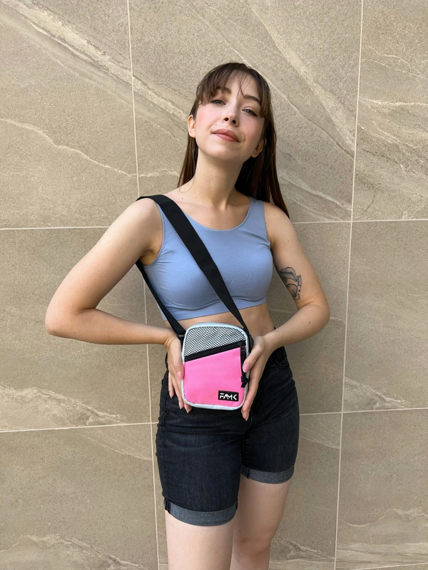 Сумка через плече для чоловіків та жінок Famk МСR4 , Рожевий