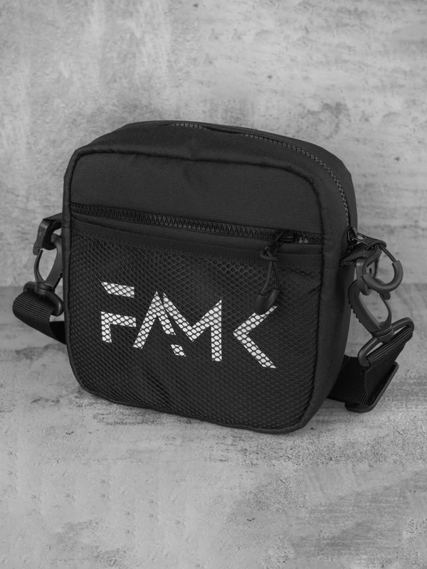 Сумка через плече для чоловіків та жінок FAMK SQR4 , Чорний