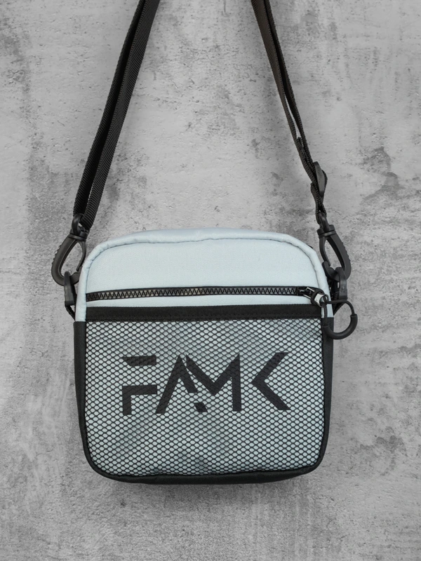 Сумка через плече для чоловіків та жінок FAMK SQR4 , Сірий