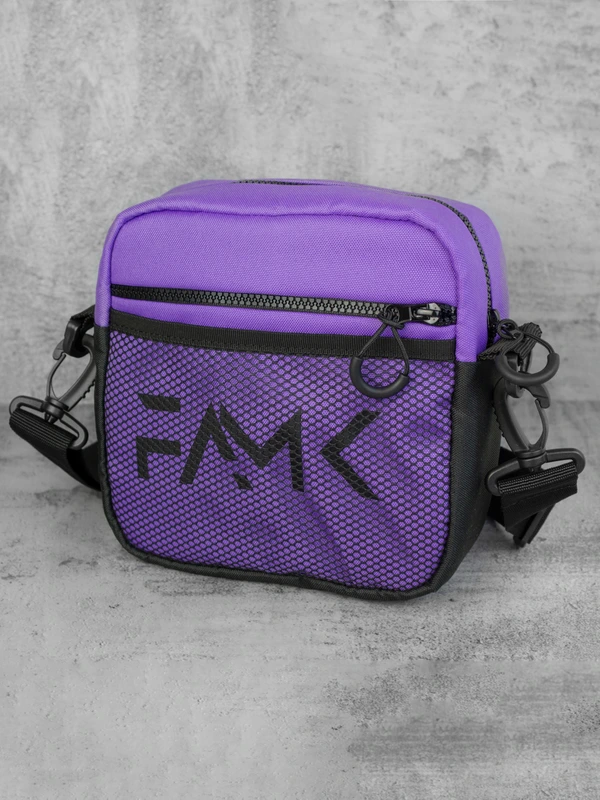 Сумка через плече для чоловіків та жінок FAMK SQR4 , Фіолетовий