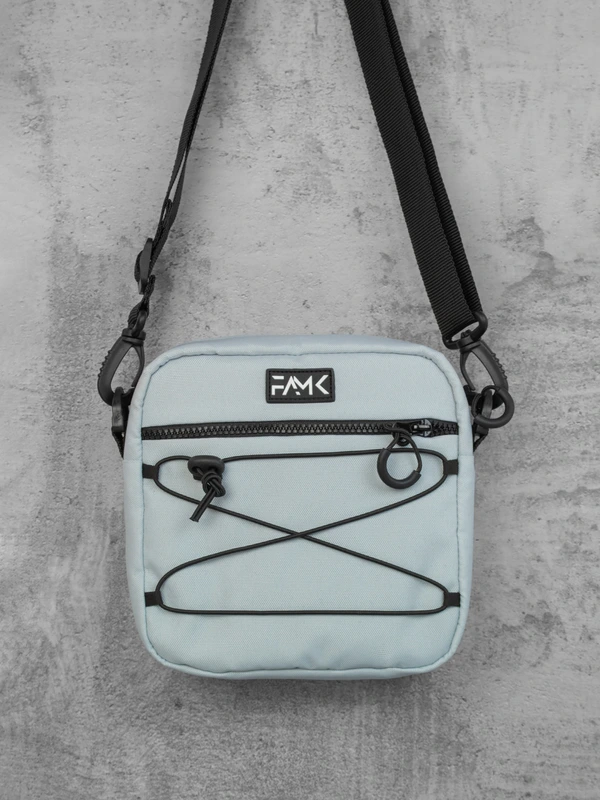 Сумка через плече (месенджер) для чоловіків та жінок FAMK SQR4-r, Сірий