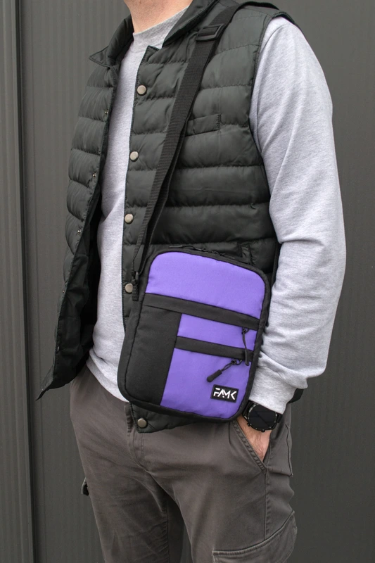Сумка месенджер (через плече) для чоловіків та жінок Famk WPM , Фіолетовий