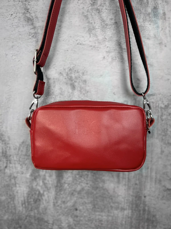Жіноча сумка крос-боді (через плече) з натуральної шкіри розмір S, Червоний