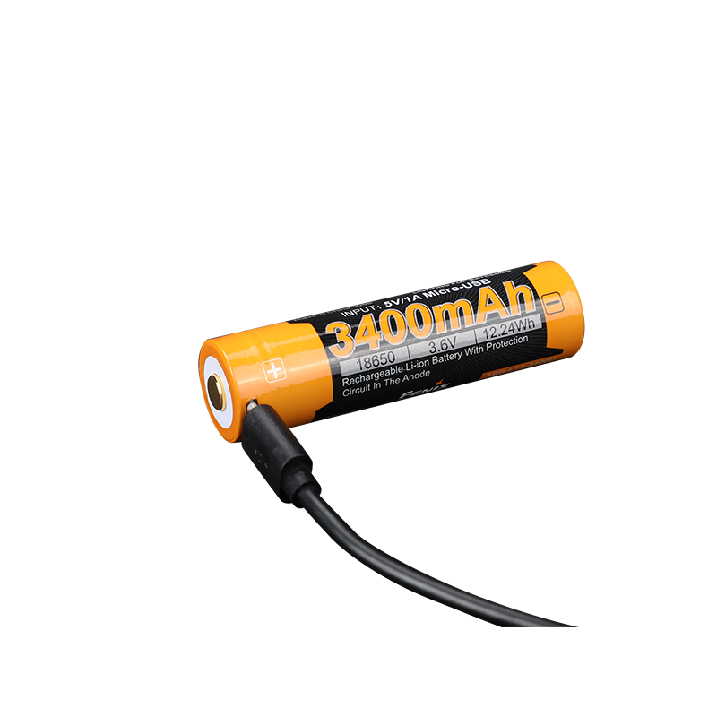 Акумулятор 18650 Fenix (3400 mAh) micro usb зарядка