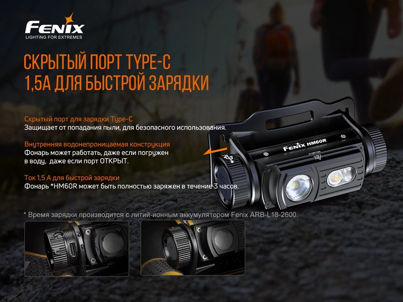 Ліхтар налобний Fenix HM60R — фото 19