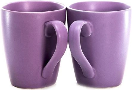 Набір 2 керамічні кружки Fissman Sunshine 300мл, матовий фіолет