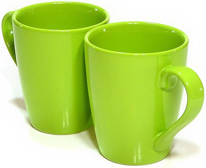 Набір 2 керамічні кружки Fissman Sunshine 300мл, зелені