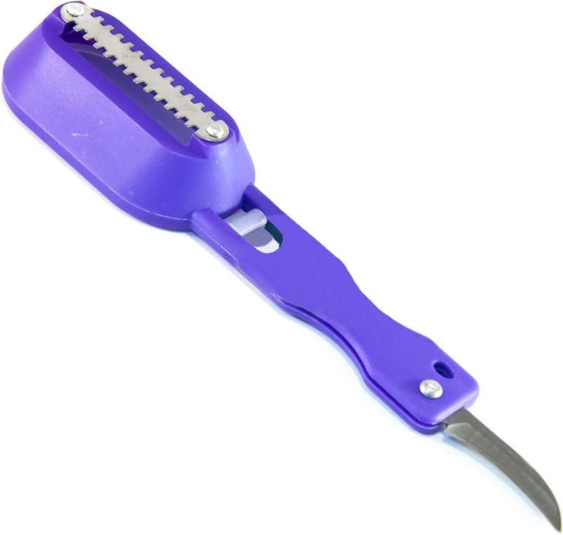 Ніж для чищення риби (рибочистка) Fissman з контейнером і ножем для потрошіння