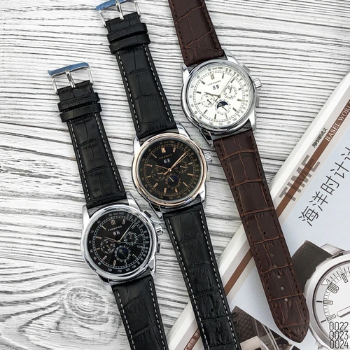 Чоловічий механічний годинник Forsining 319 Black-Cuprum-Black з автопідзаводом та шкіряним ремінцем — фото 3