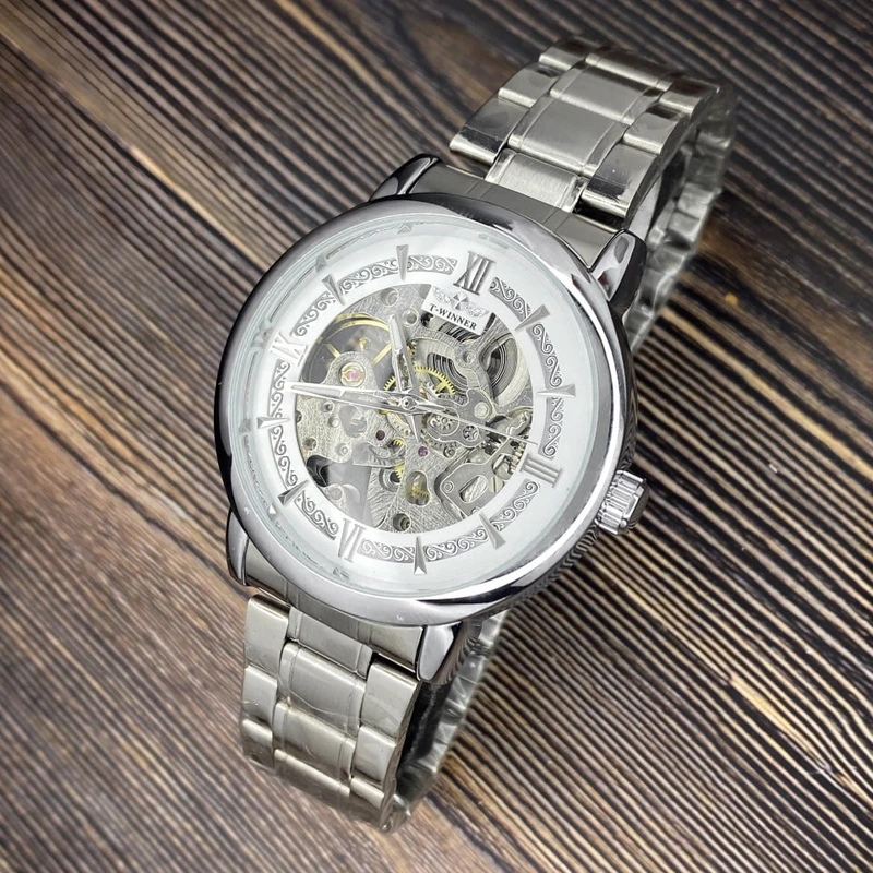 Forsining 8173 Gold-White Mesh