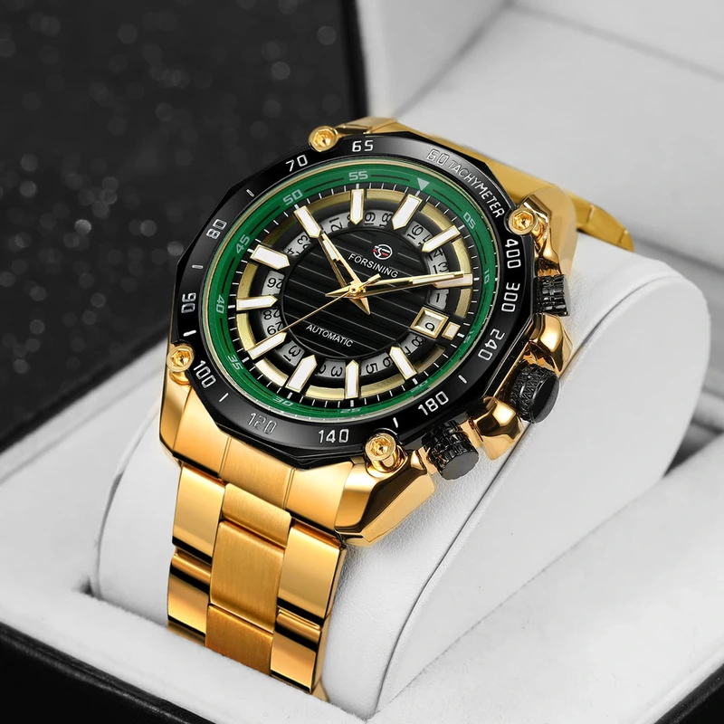 Forsining 8279 Gold-Black-Green