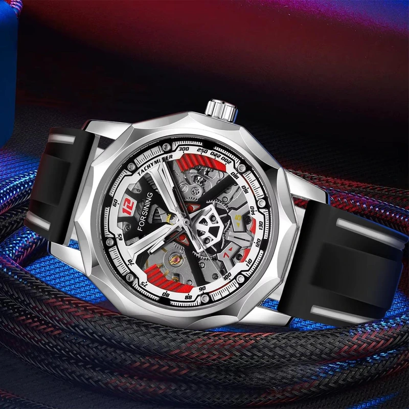 Forsining 8284 Silver-Black