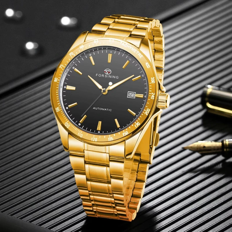 Forsining 8294 Gold-Black Steel