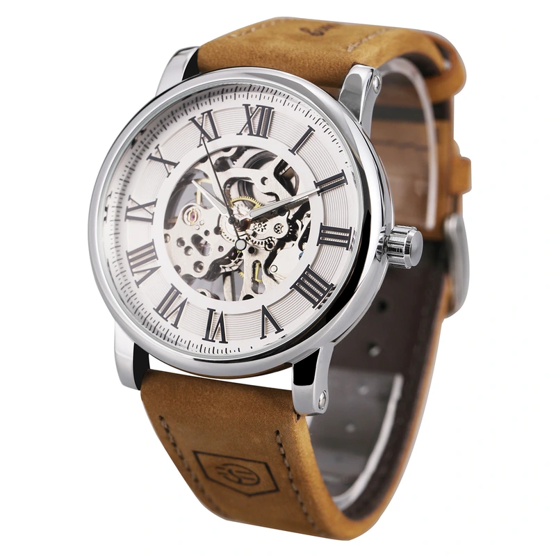 Чоловічий механічний годинник Forsining Vintage Pro