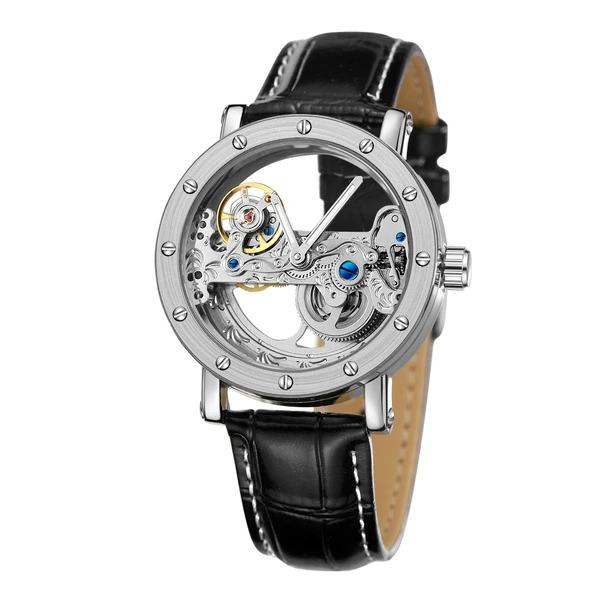 Чоловічий механічний годинник Forsining Air Silver