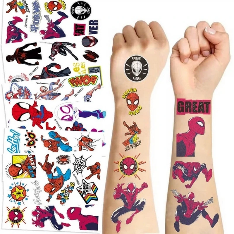 Набор временных татуировок "Человек-паук" Fresh Tattoo Spiderman-tattoo-mini-set-1-10, 10 штук, разм