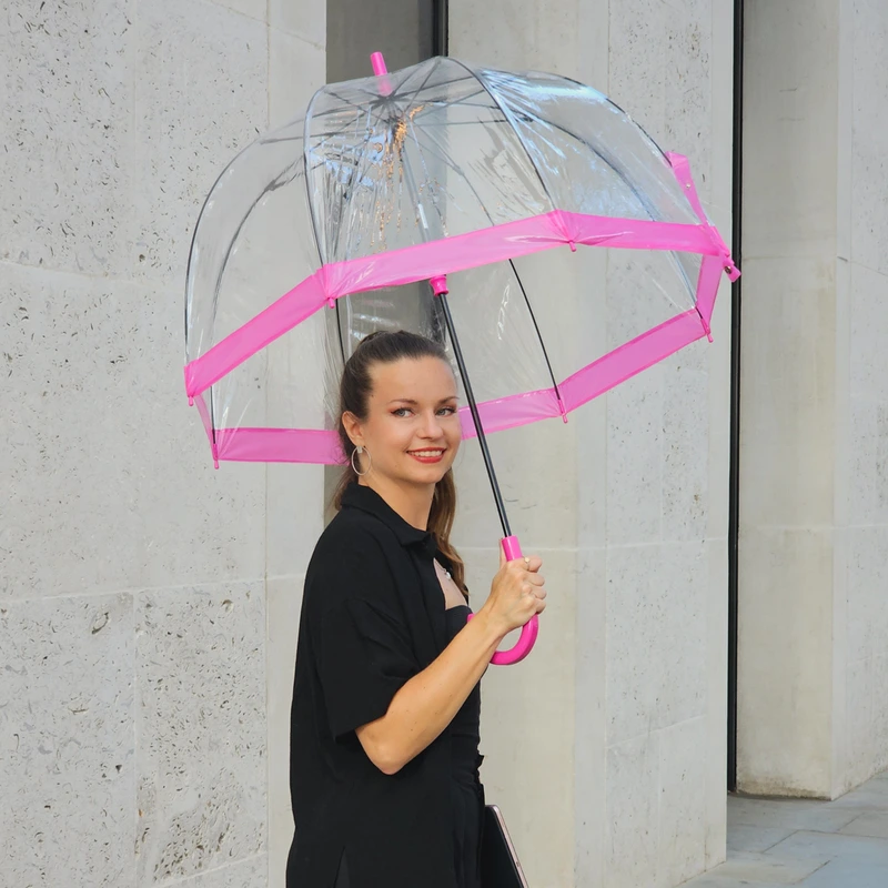 Парасолька-тростина жіноча Fulton Birdcage-1 L041 Pink (Розовый)